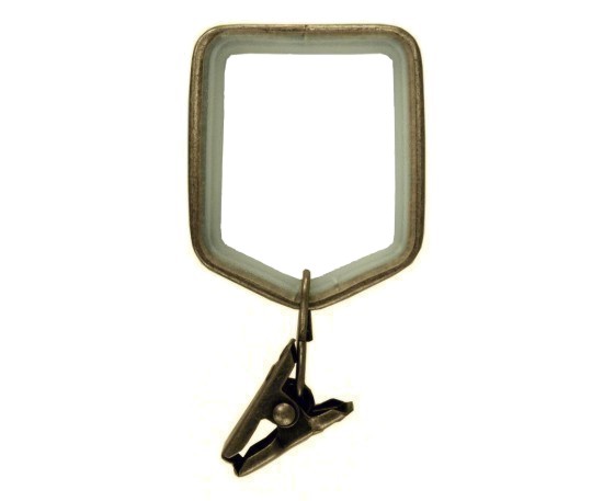 Krúžok so štipcom hranatý 20x20mm antik