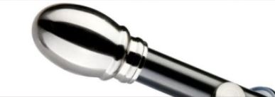 Jaja Garniža čierna 19mm Beluno nerez jednotyčová simple