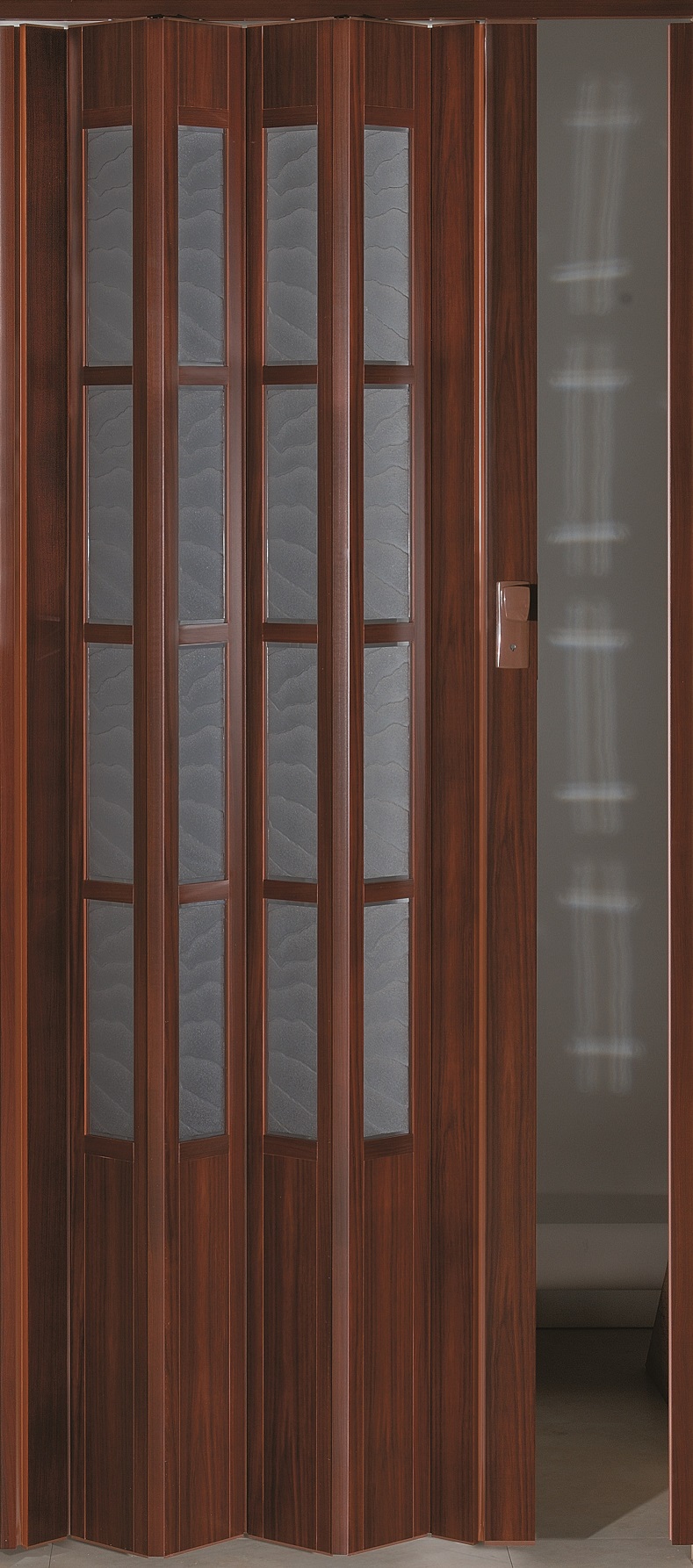 Zhrňovacie dvere Crystalline Glass 100cm Orech tmavý Vivaldi