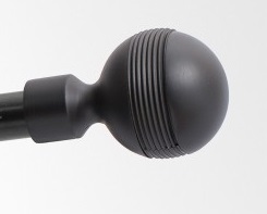 Jaja Garniža čierna matná 19mm Gabi dvojtyčová 400cm