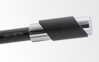 Jaja Garniža čierna matná 19mm Paris dvojtyčová 120cm